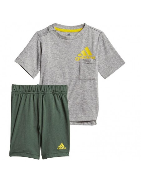 ADIDAS CONJUNTO I BOS SUM GRIS VERDE NIÑO ADIDAS CONJUNTO I BOS SUM GRIS VERDE NIÑO