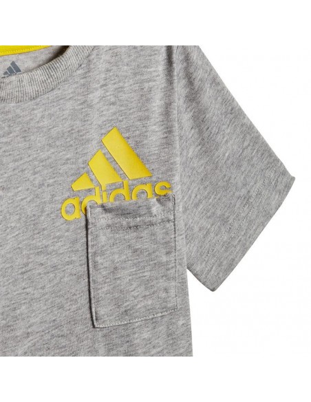 ADIDAS CONJUNTO I BOS SUM GRIS VERDE NIÑO ADIDAS CONJUNTO I BOS SUM GRIS VERDE NIÑO