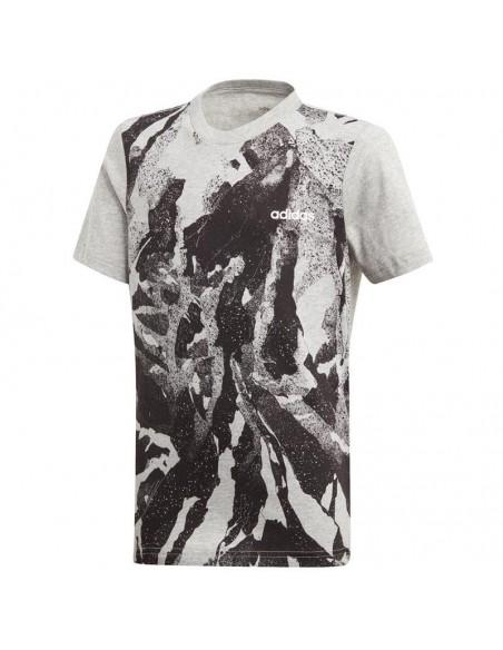 ADIDAS CAMISETA ESENTIALS ALLOVER GRIS JUNIOR ADIDAS CAMISETA ESENTIALS ALLOVER GRIS JUNIOR