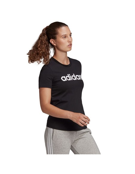 ADIDAS CAMISETA ESSENTIALS SLIM LOGO NEGRO MUJER