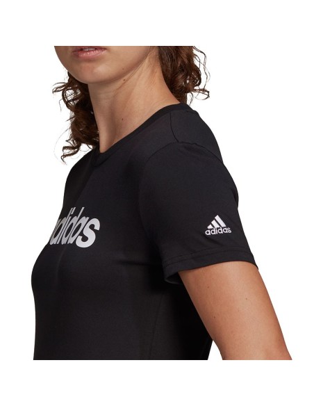ADIDAS CAMISETA ESSENTIALS SLIM LOGO NEGRO MUJER