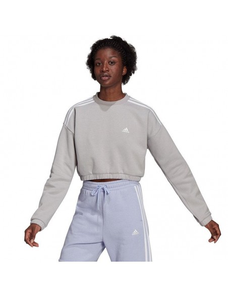 ADIDAS SUDADERA REDONDO HYPERGLAM CROP BLANCO MUJER ADIDAS SUDADERA REDONDO HYPERGLAM CROP BLANCO MUJER