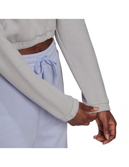 ADIDAS SUDADERA REDONDO HYPERGLAM CROP BLANCO MUJER ADIDAS SUDADERA REDONDO HYPERGLAM CROP BLANCO MUJER