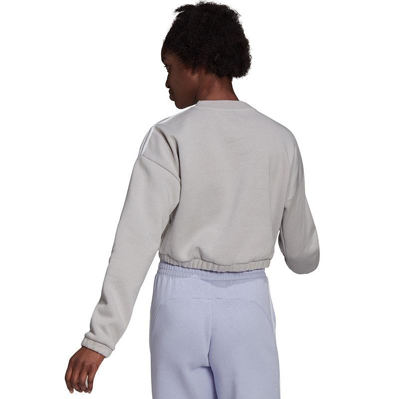 ADIDAS SUDADERA REDONDO HYPERGLAM CROP BLANCO MUJER 2