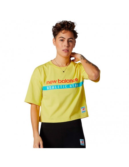 NEW BALANCE CAMISETA ESSENTIALS FIELD DAY BOXY AMARILLO MUJER NEW BALANCE CAMISETA ESSENTIALS FIELD DAY BOXY AMARILLO MUJER
