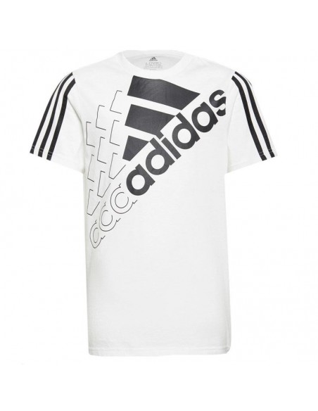 ADIDAS CAMISETA ESSENTIALS LOGO BLANCO NEGRO JUNIOR