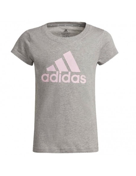 ADIDAS CAMISETA ESSENTIALS GRIS ROSA JUNIOR ADIDAS CAMISETA ESSENTIALS GRIS ROSA JUNIOR