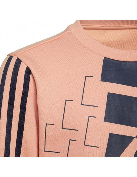 ADIDAS SUDADERA ESSENTIALS LOGO NARANJA JUNIOR