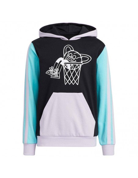 ADIDAS SUDADERA LIL STRIPE NEGRO JUNIOR