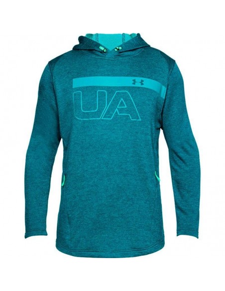 UNDER ARMOUR TECH TERRY PO GRAPHIC HOODIE AZUL HOMBRE