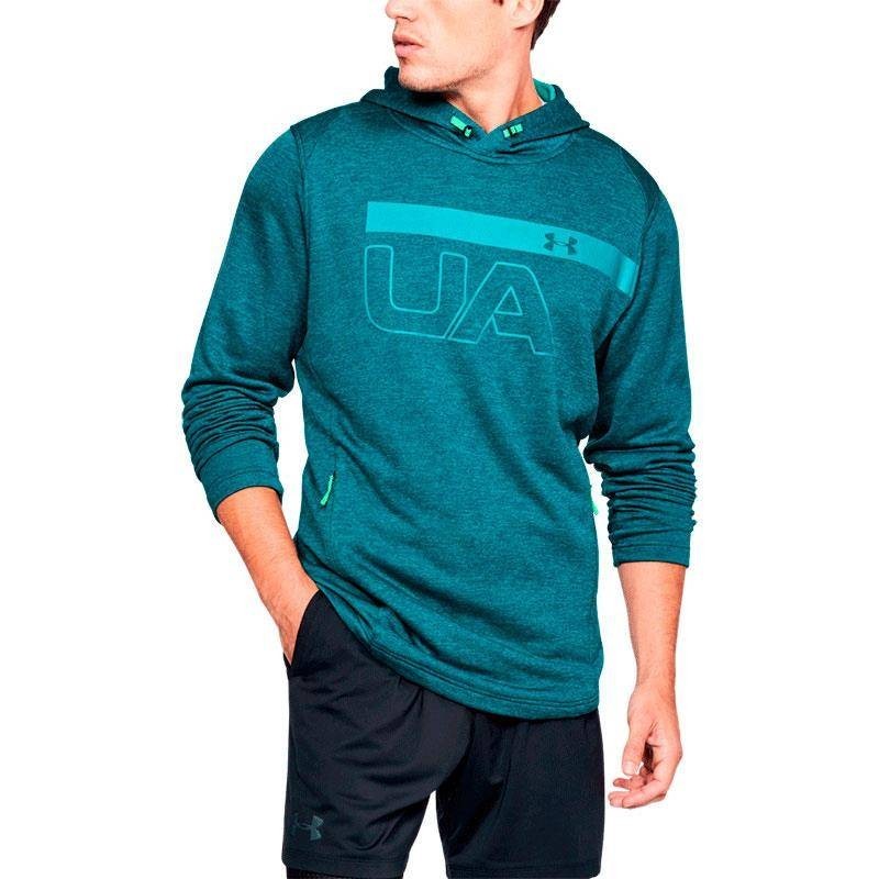 UNDER ARMOUR TECH TERRY PO GRAPHIC HOODIE AZUL HOMBRE