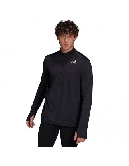 ADIDAS CAMISETA OWN THE RUN 1/2 ZIP NEGRO HOMBRE ADIDAS CAMISETA OWN THE RUN 1/2 ZIP NEGRO HOMBRE
