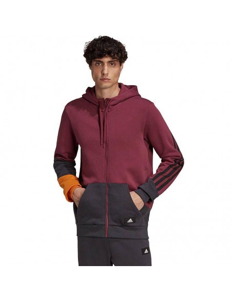 ADIDAS CHAQUETA COLORBLOCK GRANATE NEGRO HOMBRE ADIDAS CHAQUETA COLORBLOCK GRANATE NEGRO HOMBRE