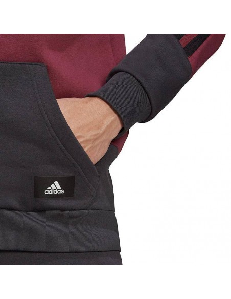 ADIDAS CHAQUETA COLORBLOCK GRANATE NEGRO HOMBRE ADIDAS CHAQUETA COLORBLOCK GRANATE NEGRO HOMBRE