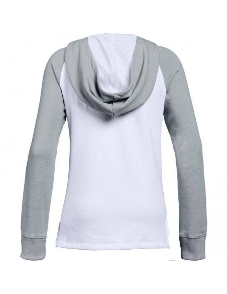 UNDER ARMOUR THREADBORNE TERRY LOGO HOODY GRIS Y BLANCO JUNIOR
