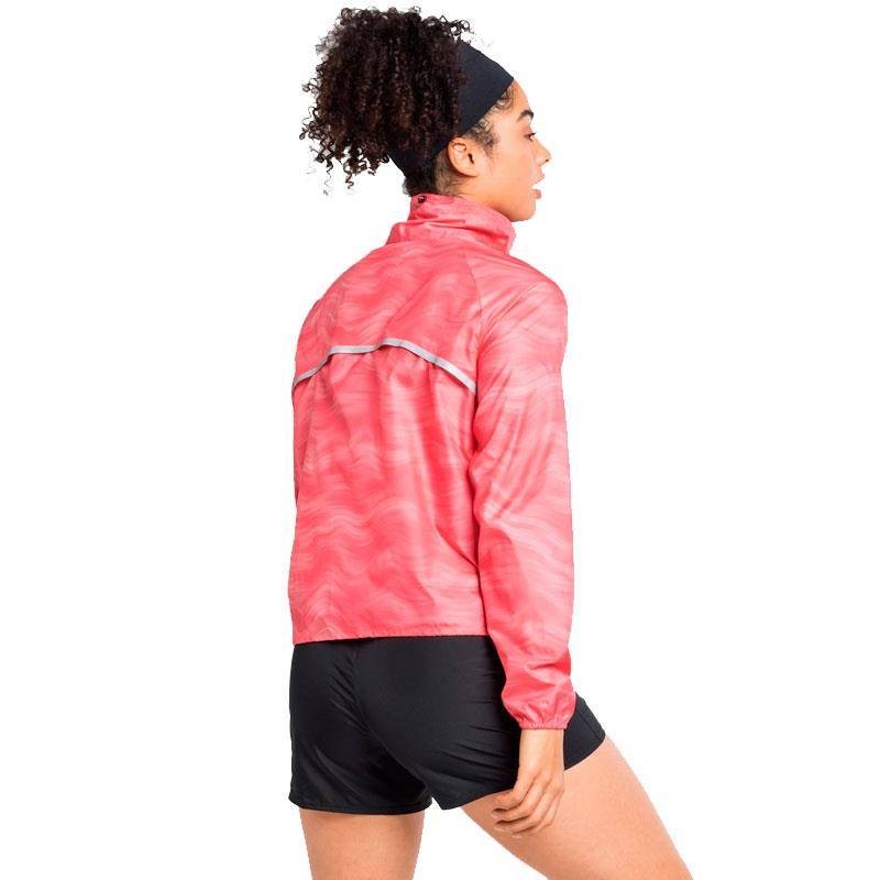 ODLO CHAQUETA ZEROWEIGHT PRINT ROJO MUJER 2