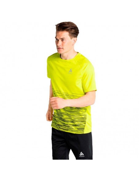 ODLO CAMISETA ESSENTIAL PRINT AMARILLO HOMBRE ODLO CAMISETA ESSENTIAL PRINT AMARILLO HOMBRE