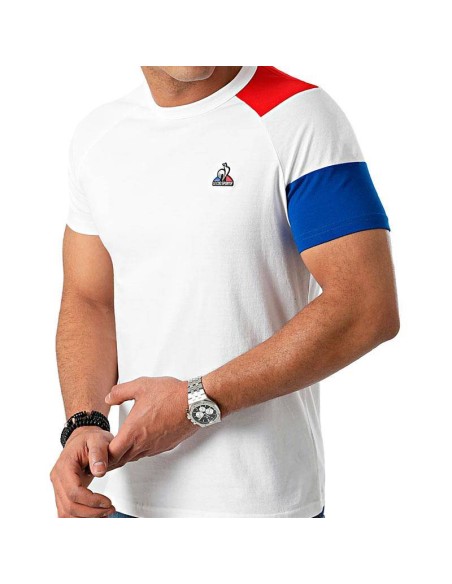 LE COQ SPORTIF CAMISETA ESSENTIELS Nº1 BLANCO ROJO HOMBRE
