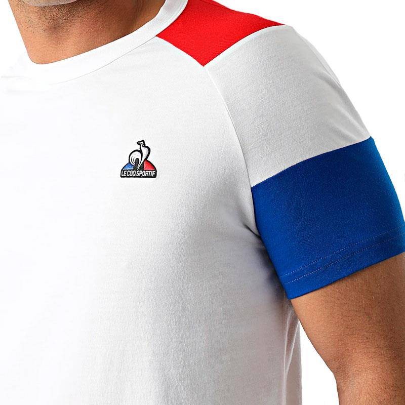 LE COQ SPORTIF CAMISETA ESSENTIELS Nº1 BLANCO ROJO HOMBRE 2