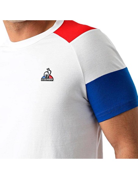 LE COQ SPORTIF CAMISETA ESSENTIELS Nº1 BLANCO ROJO HOMBRE