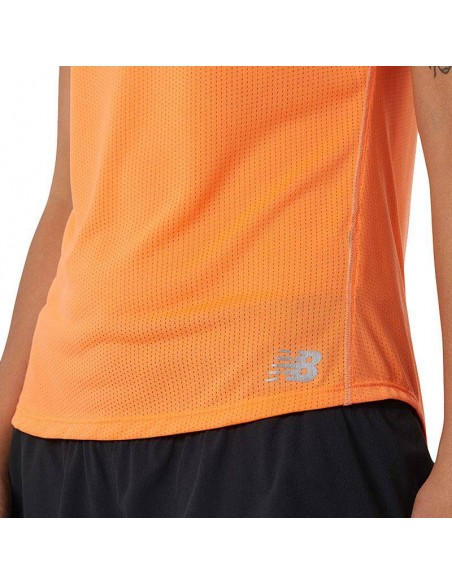 NEW BALANCE CAMISETA PRINTED IMPACT RUN NARANJA MUJER