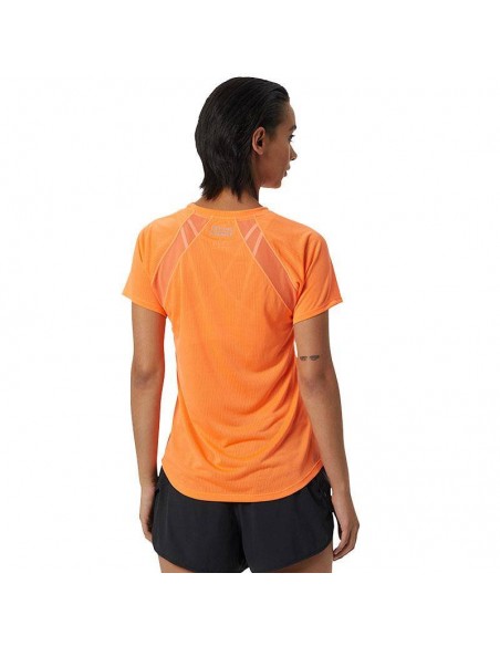 NEW BALANCE CAMISETA PRINTED IMPACT RUN NARANJA MUJER