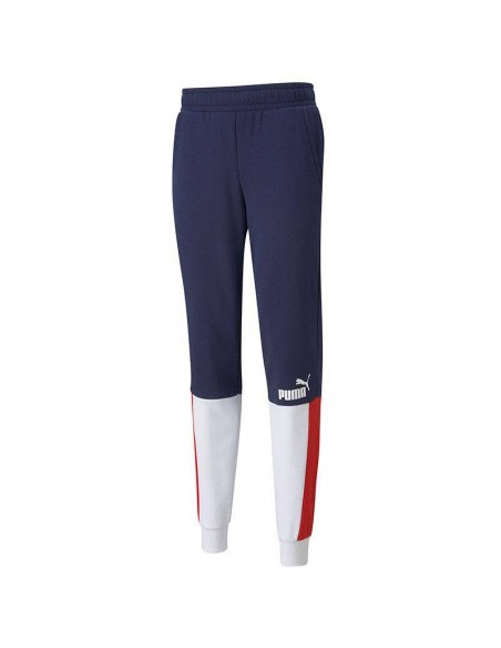 PUMA PANTALÓN ESSENTIALS+ COLORBLOCK AZUL ROJO HOMBRE