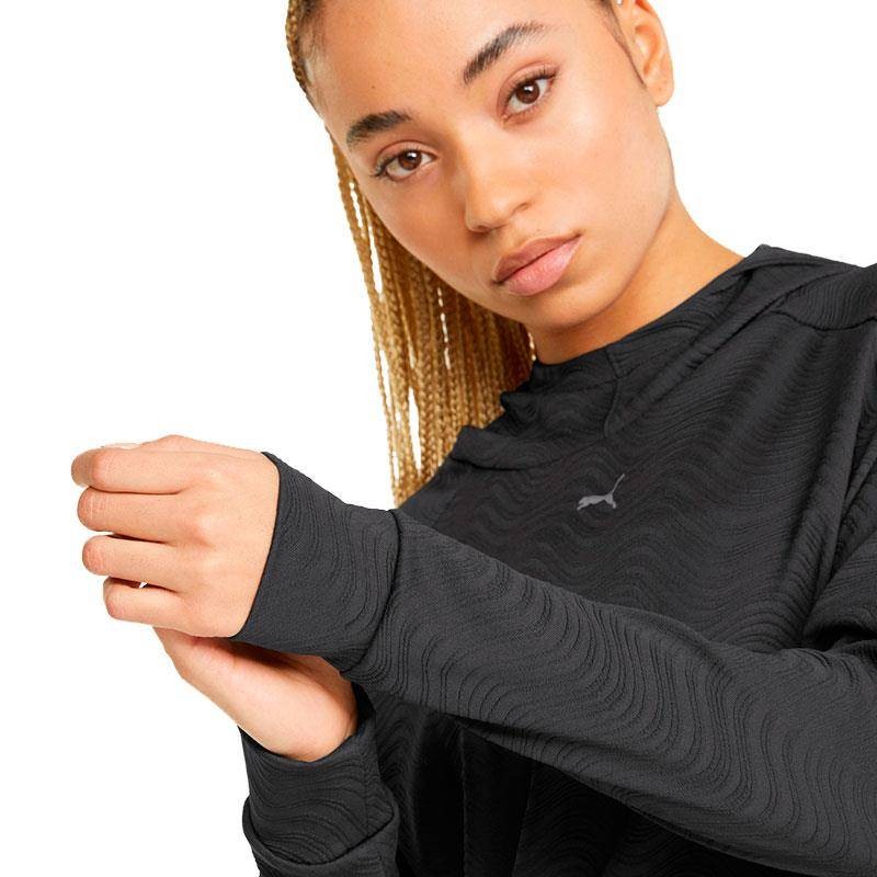 PUMA SUDADERA FLAWLESS NEGRO MUJER 2