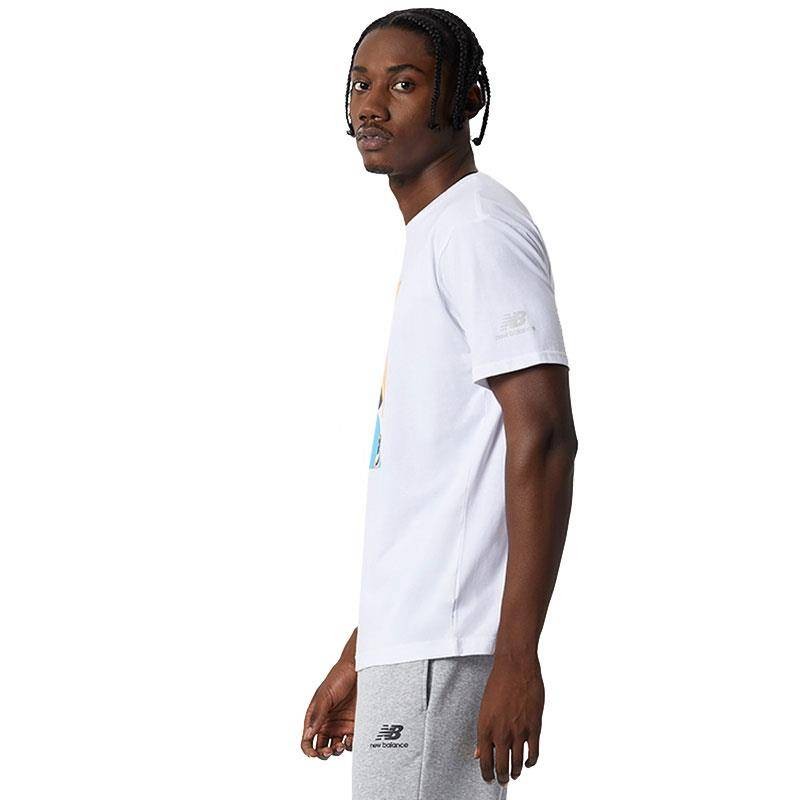 NEW BALANCE CAMISETA ESSENTIALS CELEBRATE RUN BLANCO HOMBRE 2