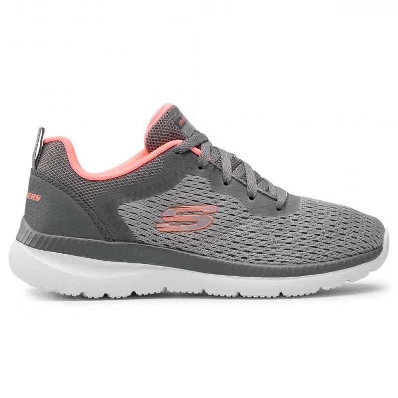 SKECHERS BOUNTIFUL-QUICK PATH GRIS MUJER