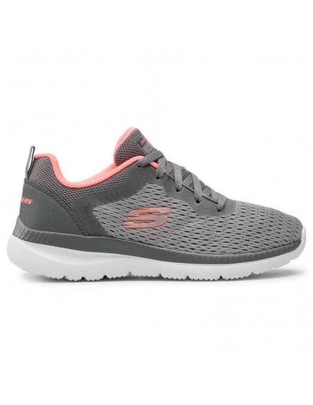 SKECHERS BOUNTIFUL-QUICK PATH GRIS MUJER