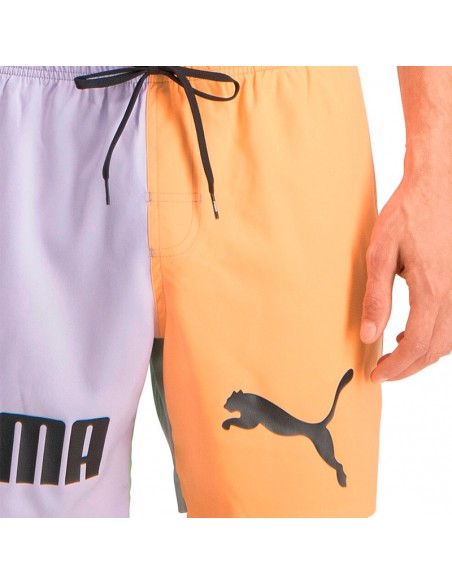 PUMA BAÑADOR SWIM BLOCK MORADO NARANJA HOMBRE PUMA BAÑADOR SWIM BLOCK MORADO NARANJA HOMBRE