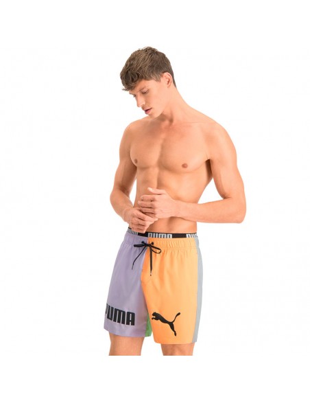 PUMA BAÑADOR SWIM BLOCK MORADO NARANJA HOMBRE PUMA BAÑADOR SWIM BLOCK MORADO NARANJA HOMBRE