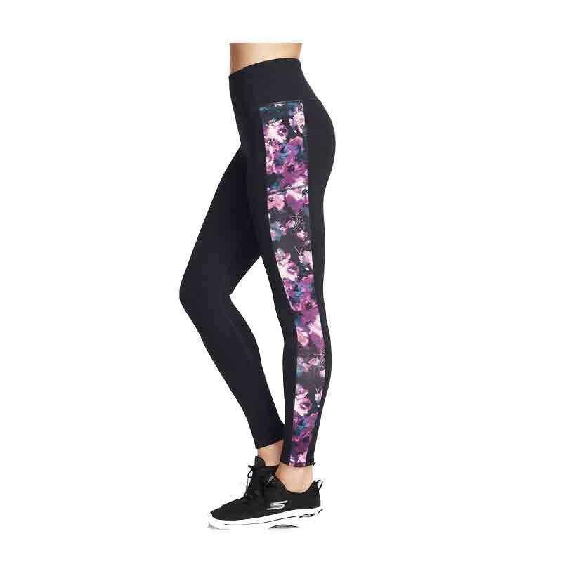 SKECHERS MALLAS THE GOWALK LINEAR FLORAL NEGRO MUJER 2