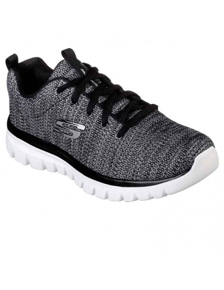 SKECHERS GRACEFUL-TWISTED FORTUNE NEGRO MUJER