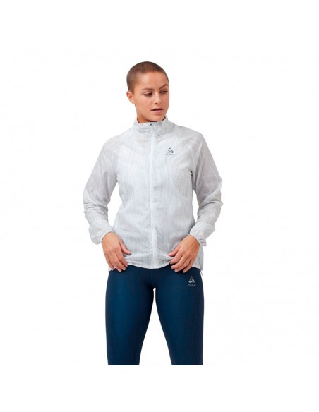 ODLO CHAQUETA ZEROWEIGHT PRINT BLANCO MUJER ODLO CHAQUETA ZEROWEIGHT PRINT BLANCO MUJER