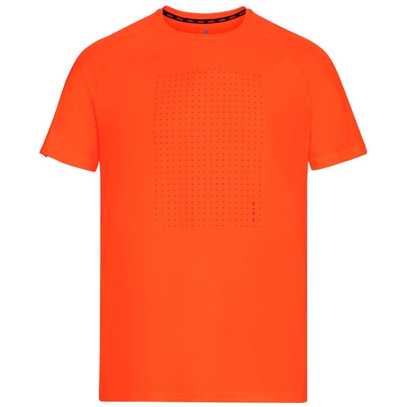 ODLO CAMISETA ESSENTIAL PRINT GRAPHIC NARANJA HOMBRE