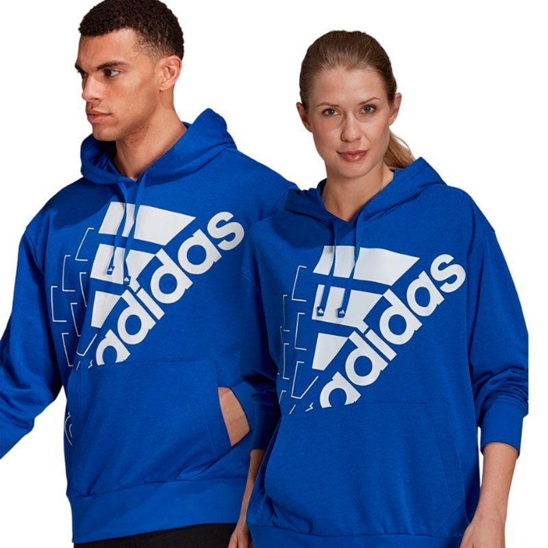 ADIDAS SUDADERA ESSENTIALS LOGO AZUL UNISEX