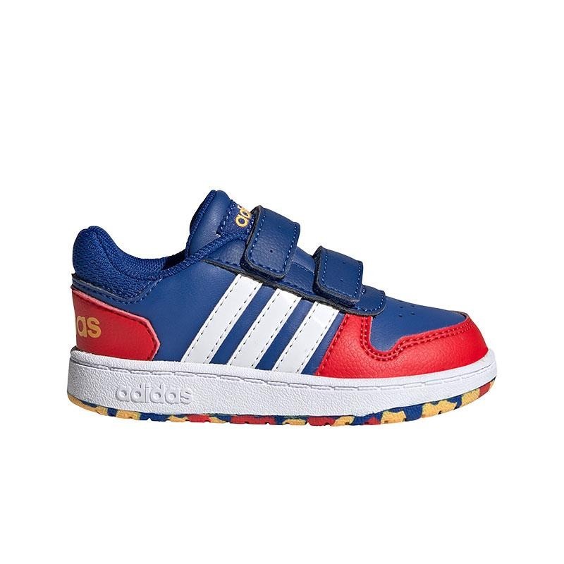 ADIDAS HOOPS 2.0 AZUL ROJO INFANTIL