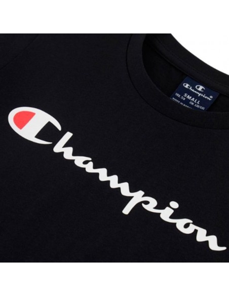 CHAMPION CAMISETA CREWNECK NEGRO NIÑO