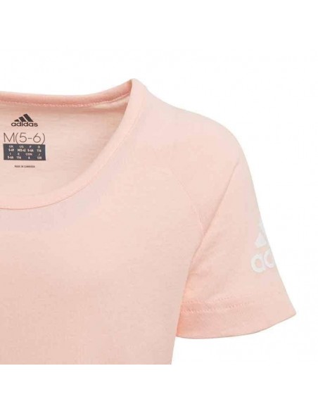 ADIDAS LG COTTON TEE ROSA JUNIOR ADIDAS LG COTTON TEE ROSA JUNIOR