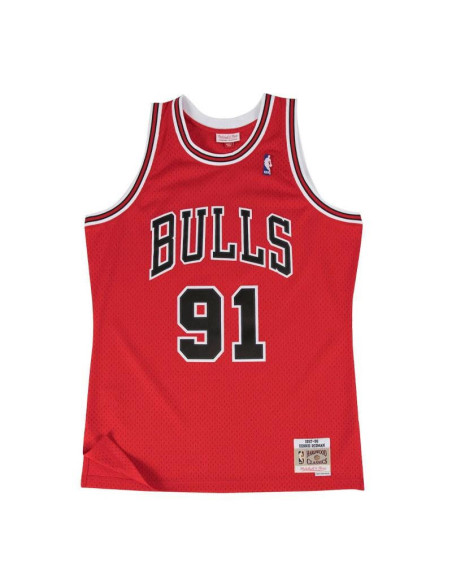 Camiseta Mitchell & Ness Dennis Rodman Chicago Bulls Away Hardwood Classics 97-98