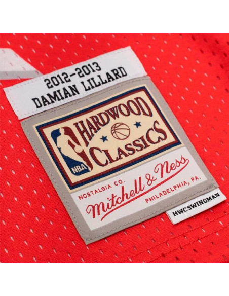 Camiseta Mitchell & Ness Damian Lillard Portland Trail Blazers Hardwood Classics 12-13