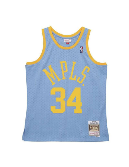 Camiseta Mitchell & Ness Shaquille Oneal Los Angeles Lakers Hardwood Classics 01-02