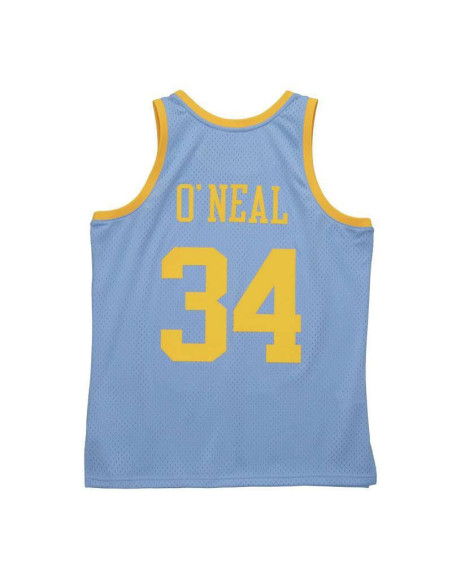 Camiseta Mitchell & Ness Shaquille Oneal Los Angeles Lakers Hardwood Classics 01-02