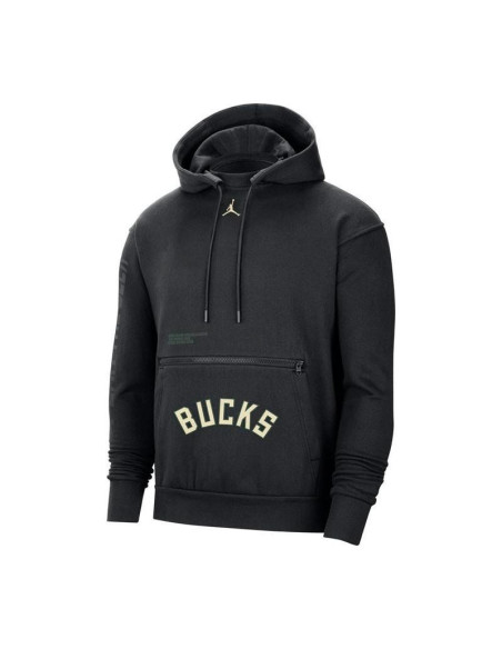 Sudadera Nba Jr Milwaukee Bucks Jordan Fleece Pullover Statement Hoodie