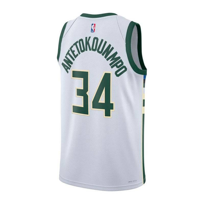 Camiseta Nike Giannis Antetokounmpo Milwaukee Bucks Association Edition 2