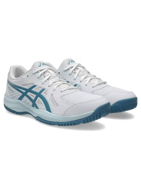 Zapatillas Asics Upcourt 6 blancas diagonal