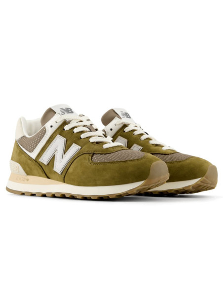 Zapatillas New Balance 574 verde diagonal