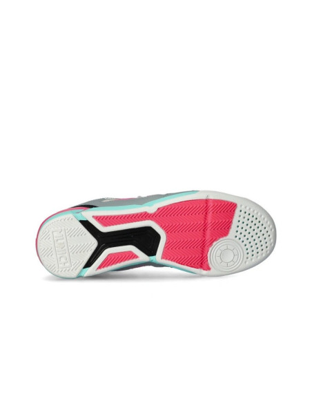 Zapatillas Fútbol Sala Munich One Kid blancas grises y rosas suela